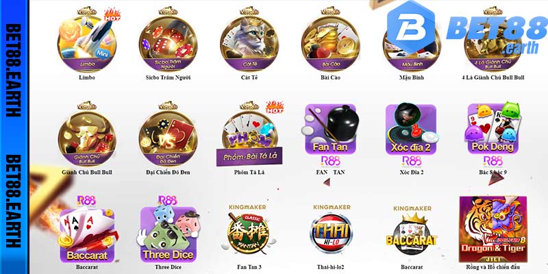 Thông tin cụ thể về các game bài Bet88